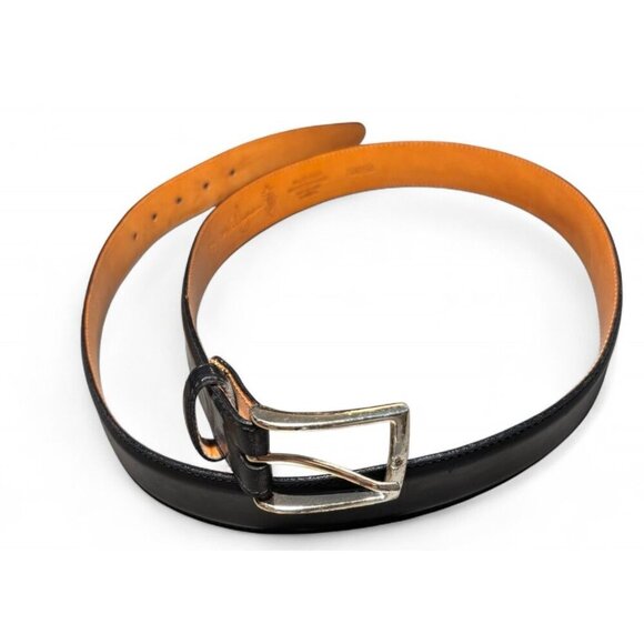 Martin Dingman Black Milled Finished Imported Leather Belt, Size 100/40, Office - Picture 1 of 7